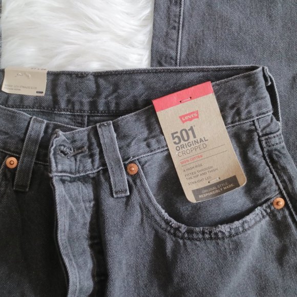 Levi's Women's Straight Leg Jeans - Black - Picture 7 of 10
